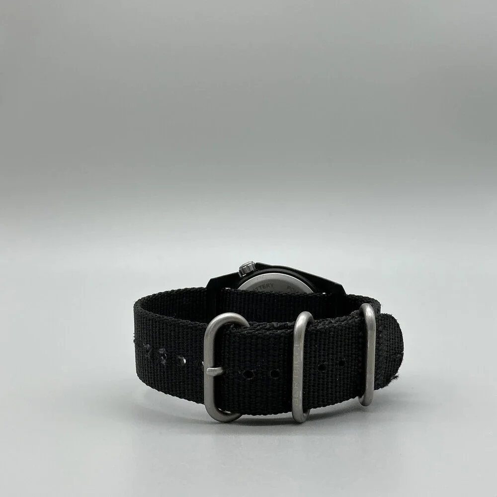 Bertucci A-2R DX3 Mens Watch 40mm Black Dial Nylon Strap 50M Field New Battery